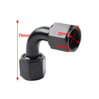 90 Degree 10AN Female to Female Swivel Coupler Fitting Adapter Connector