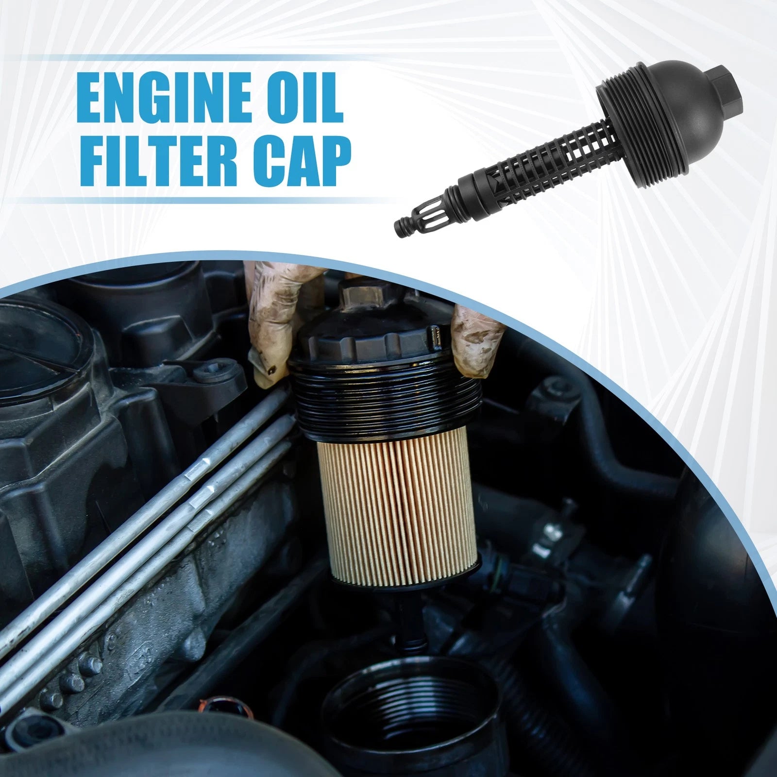 Engine Oil Filter Housing Cover Cap 11427789323 for BMW 335d E90 (2009–2011)
