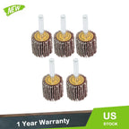 Set of 5 Flap Wheels for Aluminum Oxide Shank (1" x 1" x 1/4")