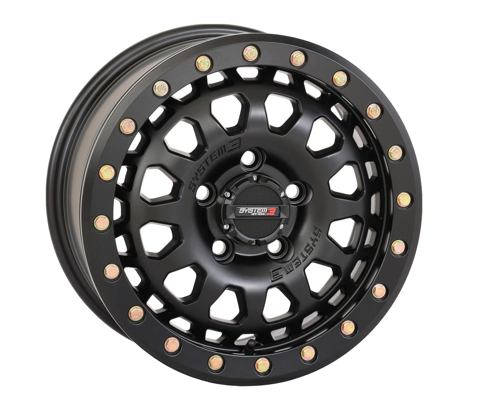 System 3 SB6 BL Wheel 15x7 +50mm Offset Matte Black for Polaris RZR (2014–2023)