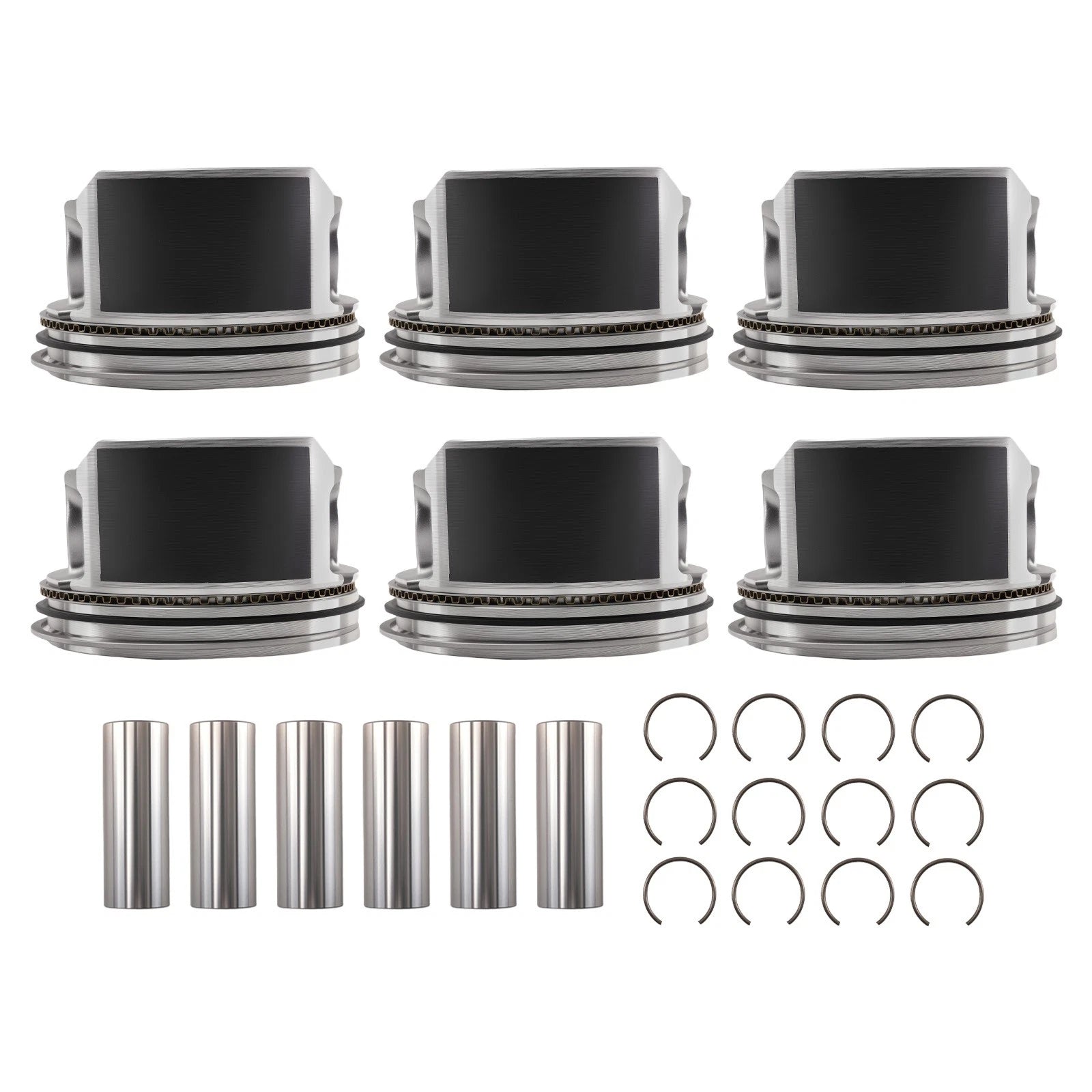 Engine Piston Set w/Rings for Chrysler Dodge 2.7L V6 (1998–2010) 5003427AA 86mm
