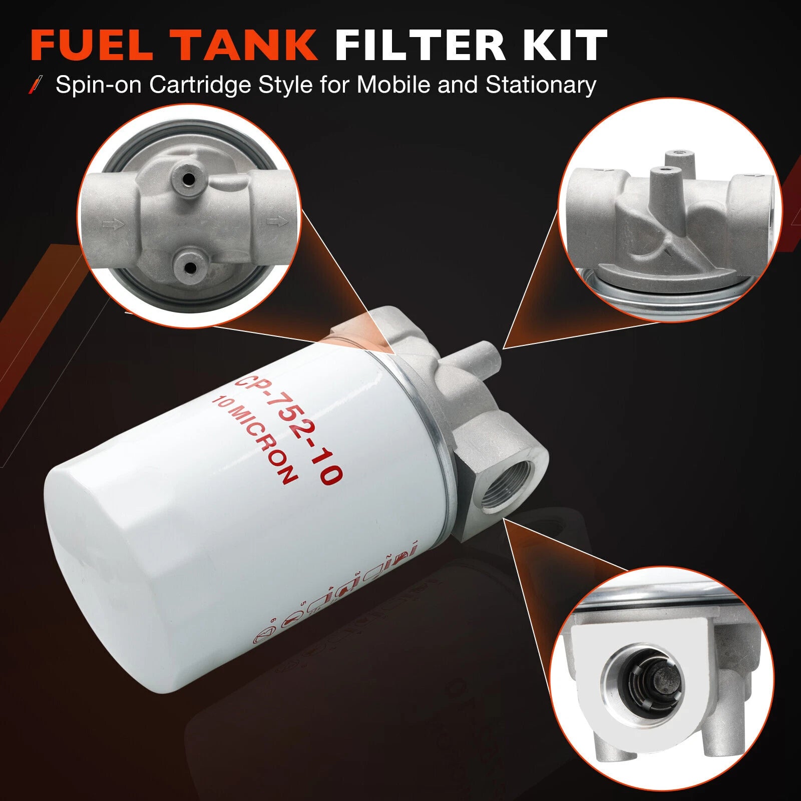 Oil Filter for Tractors Log Splitters (10 Micron)