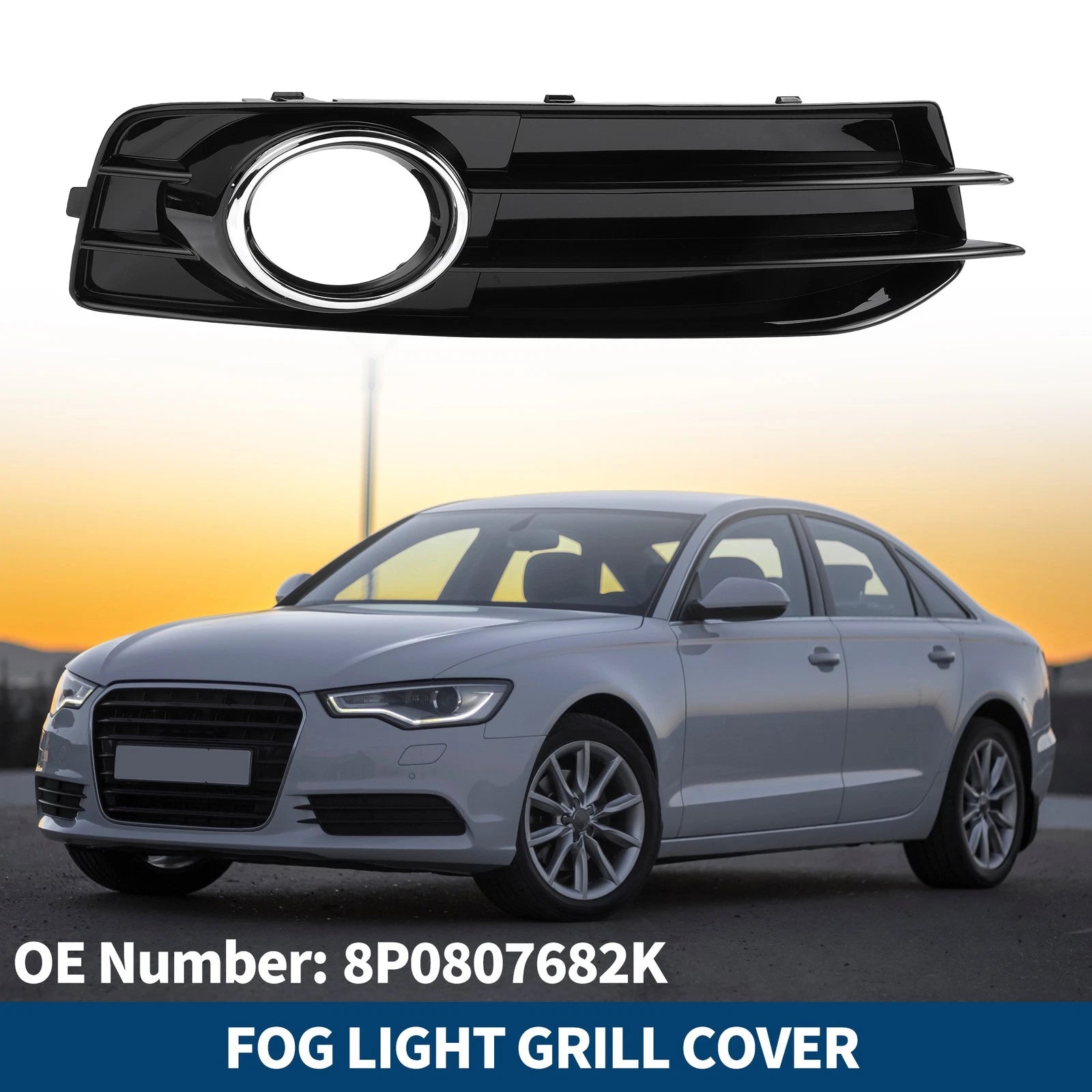 1pc Fog Light Grill for Audi A3 8P (2009–2013) No. 8P0807682K