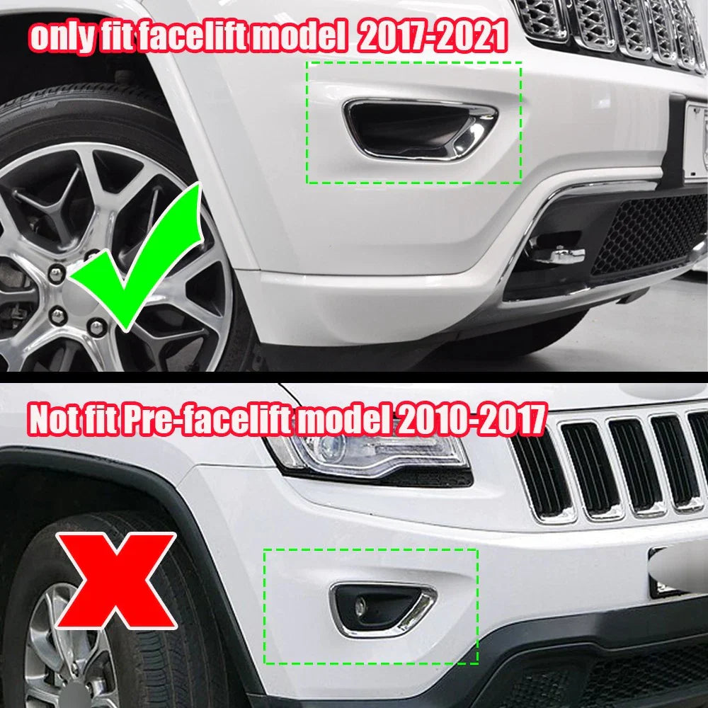 Front Bumper Lower Side Grill Deflector for Jeep Grand Cherokee (17–22)