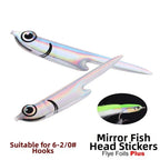 8 Pcs Flye Foils Fishing Lure with Silverside Fish Skin Effect for Ice Fishing