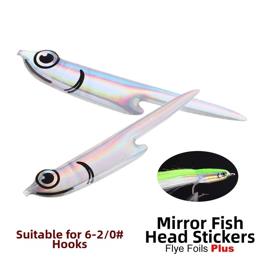 8 Pcs Flye Foils Fishing Lure with Silverside Fish Skin Effect for Ice Fishing