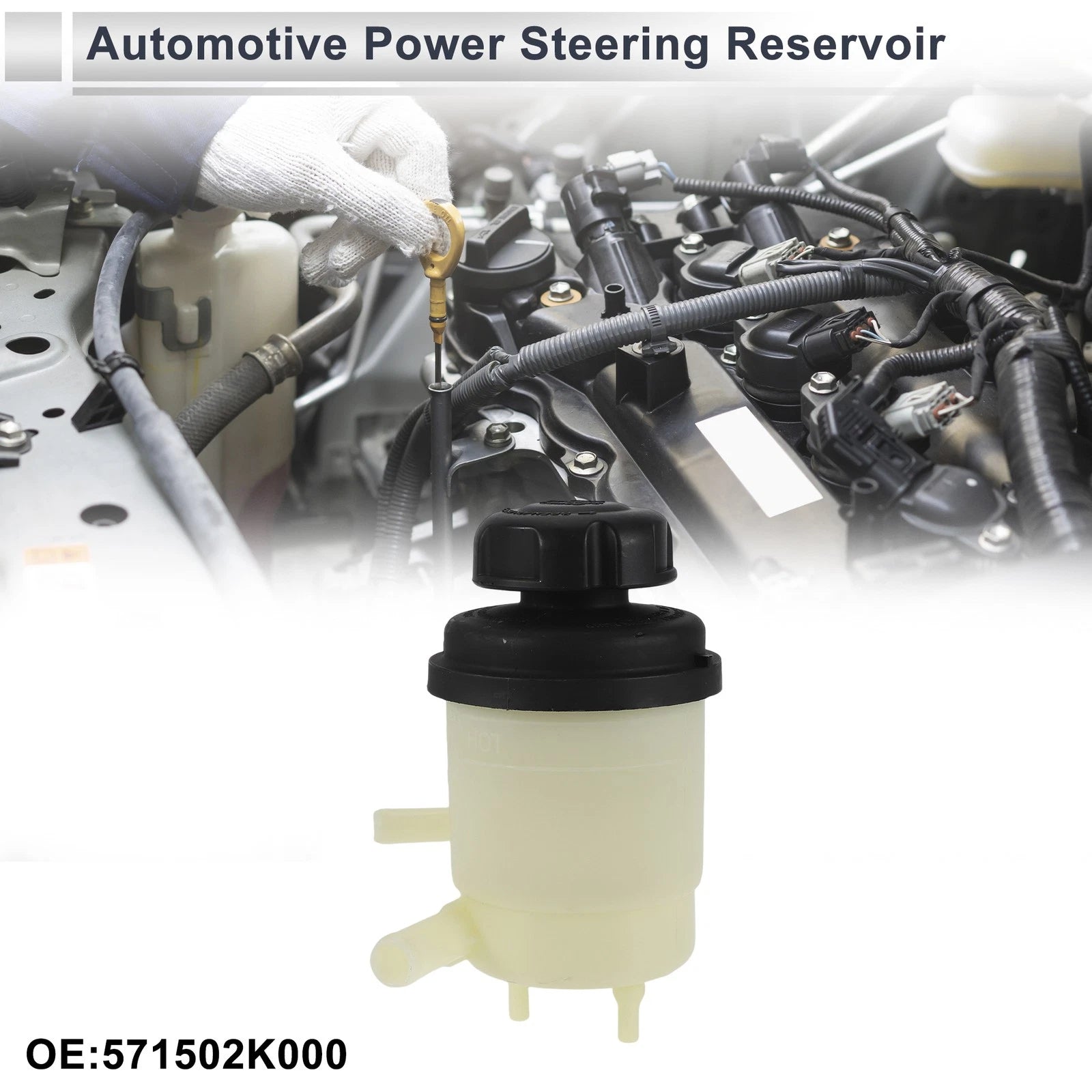 Power Steering Reservoir for Kia Soul (2010–2011) No. 571502K000 Beige