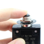 3/8 Inch Round Hole Circuit Breaker with Manual Reset, Transparent Cover