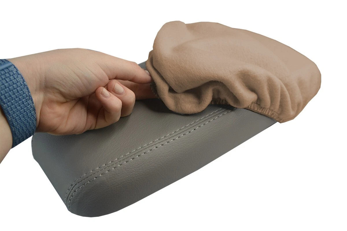 Fleece Console Lid Bucket Seat Cover for Toyota Tacoma (2001–2004) Beige
