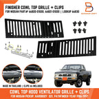 Cowl Top Vent Grille + Clip Lock for Nissan Navara D21 Pathfinder (86-97)