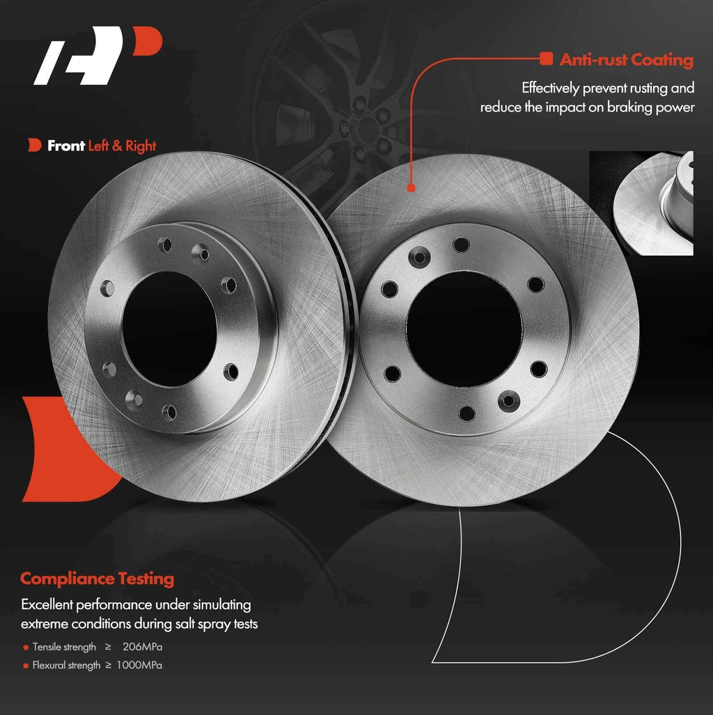 Front Disc Rotors & Ceramic Pads for Hyundai Entourage (2007–2009) Kia Sedona
