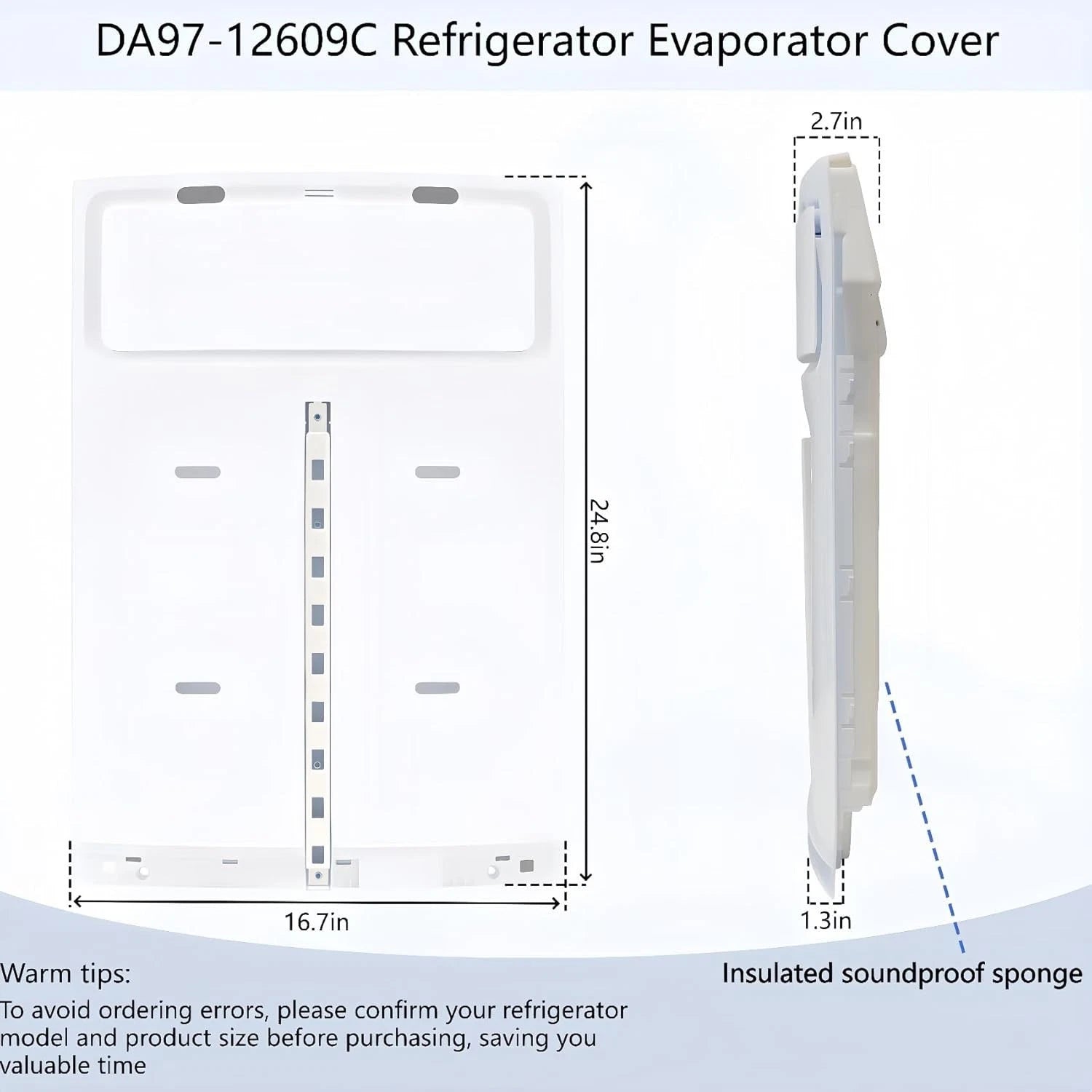 Evaporator Cover for Samsung RF263BEAESR RF260BEAESR (2017–2018)