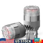 2pcs Red LED Turn Signal Tail Brake Light Bulbs for AUXITO 7443 7440 7444