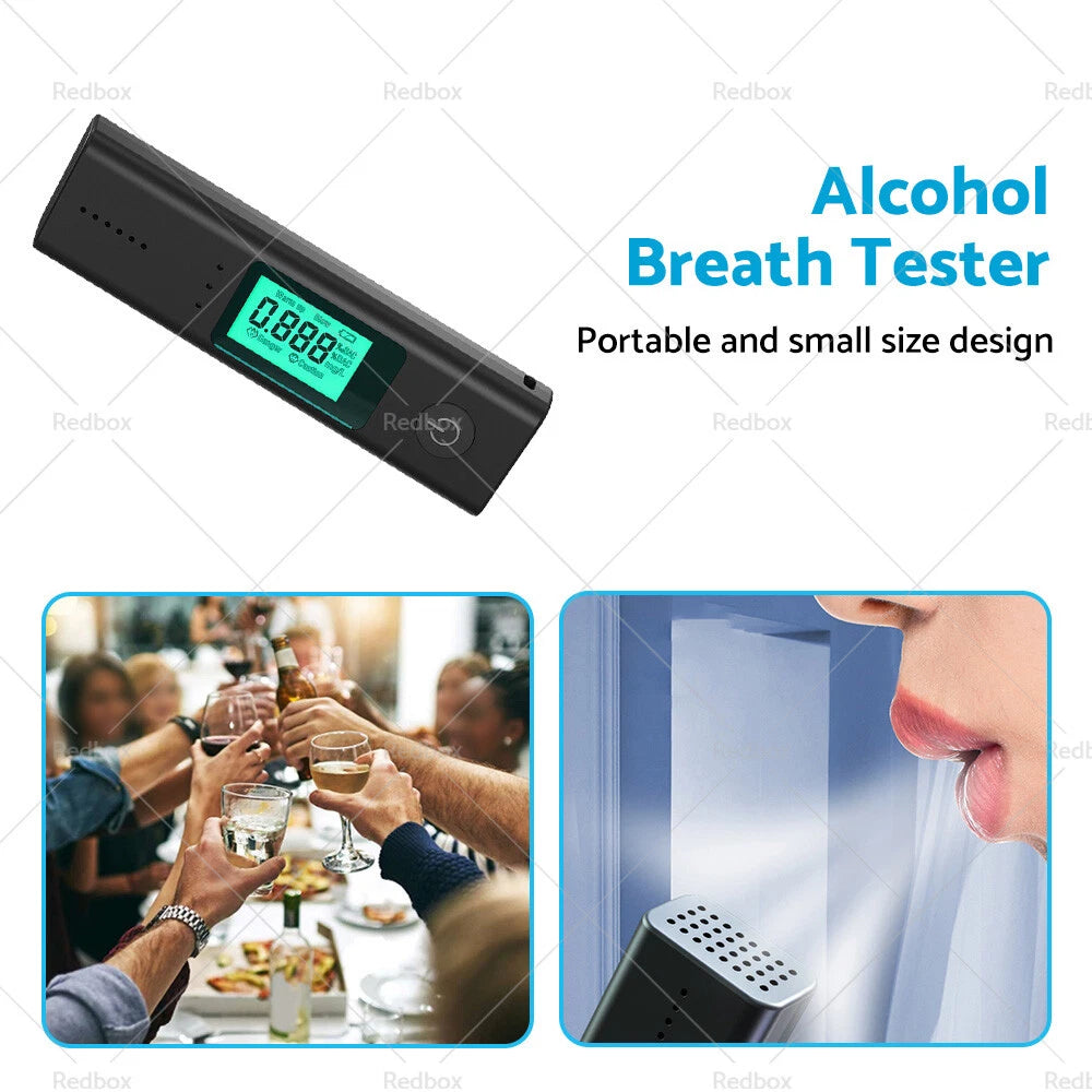 LCD Breathalyzer for Professional Grade Accuracy (Portable Alcohol Tester)