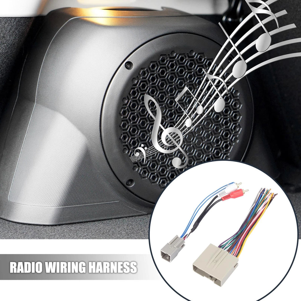 Stereo CD Player Wiring Harness Set of 2 RCA Connectors for Ford Freestar (2004–2007)