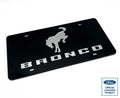 Acrylic Premium Black License Plate Frame for Ford Bronco Block Letters (1966–1996)