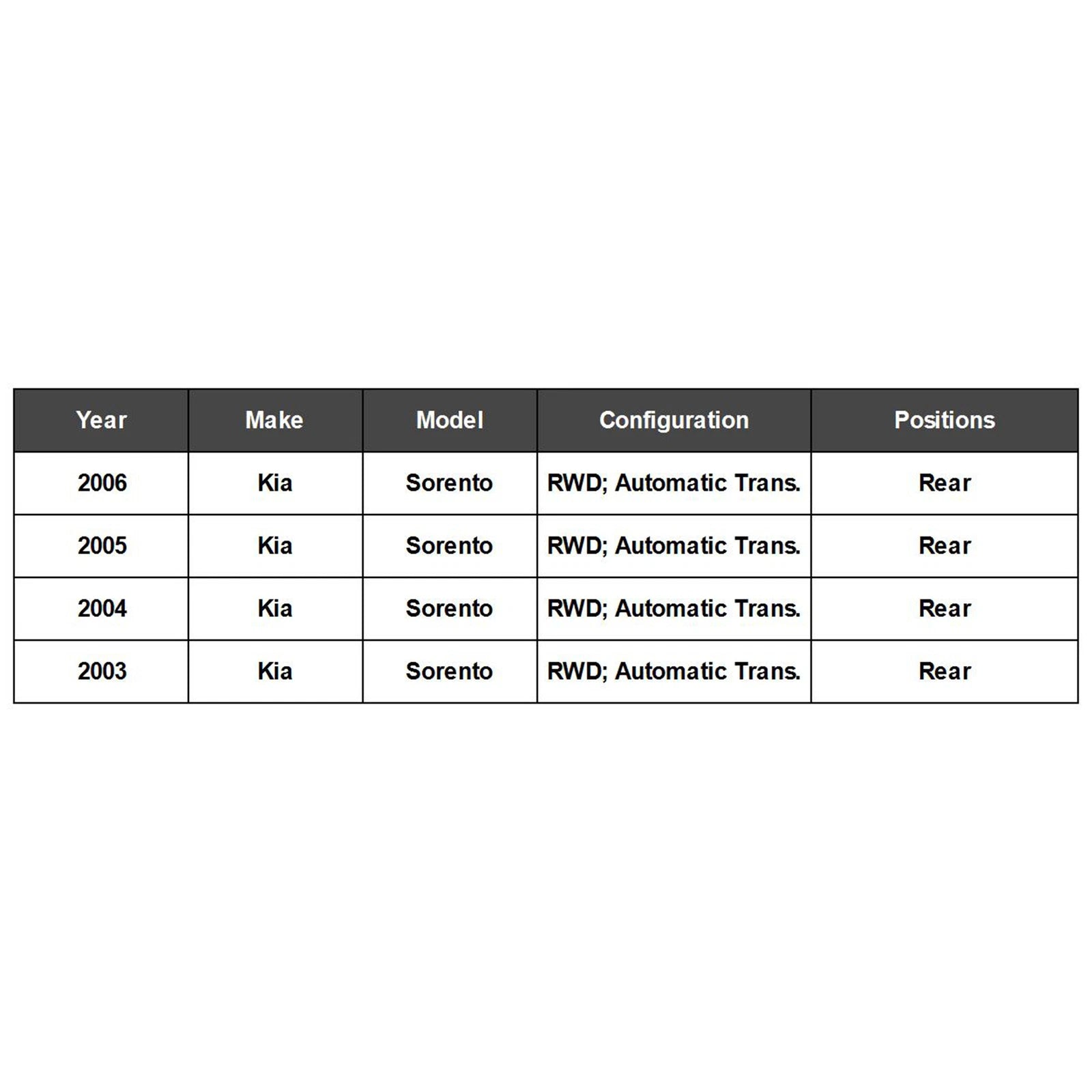 Rear Drive Shaft for Kia Sorento (2003-2006)