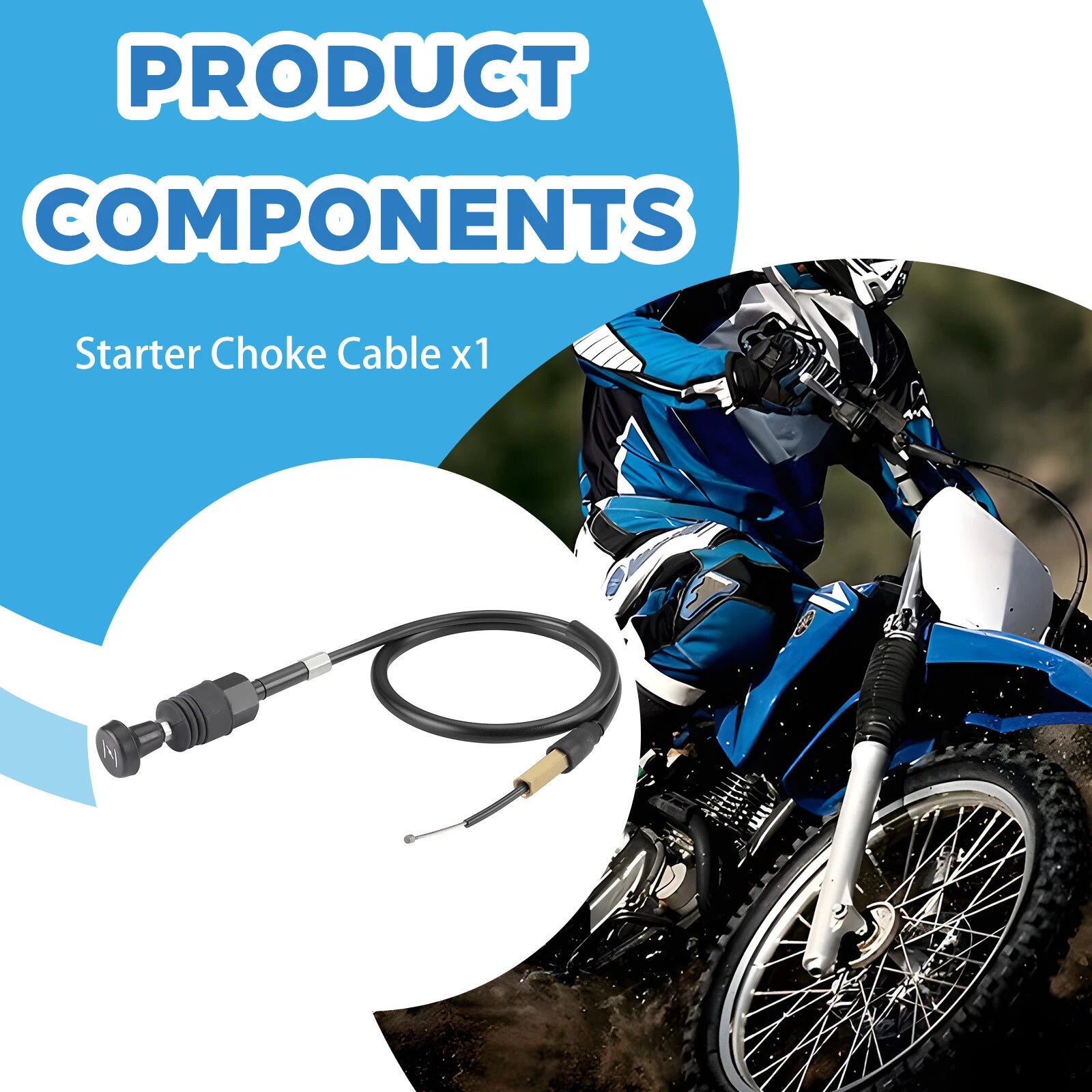 Starter Choke Cable for Yamaha TT-R125LE (2008–2024) 1B2-26331-01-00
