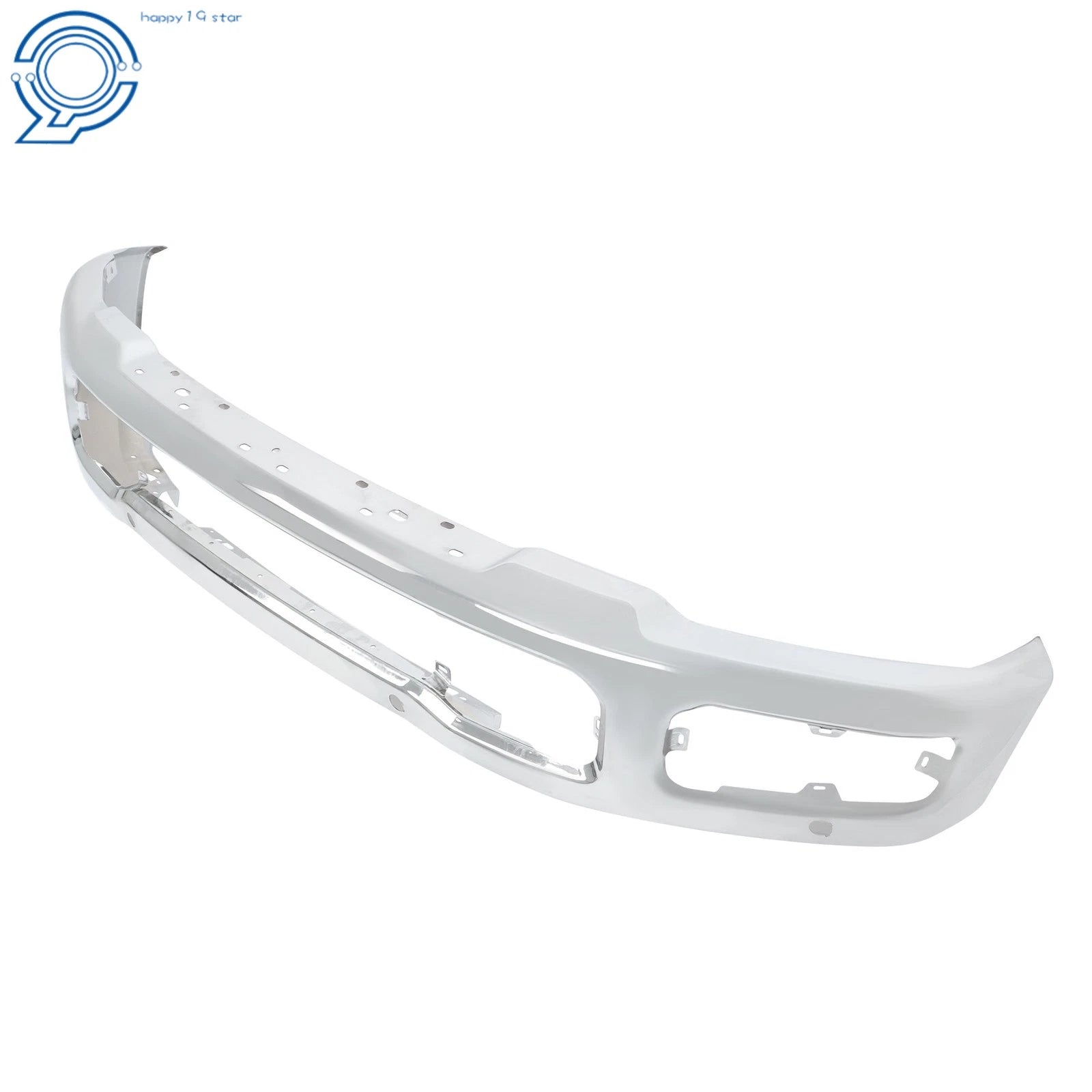 Chrome Front Bumper for Ford F250 F350 (2023–2025) with Fog & Sensor Holes