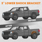 Adjustable Coilover Shock Mount Lower Brackets Kit for 3" Axle Tubes