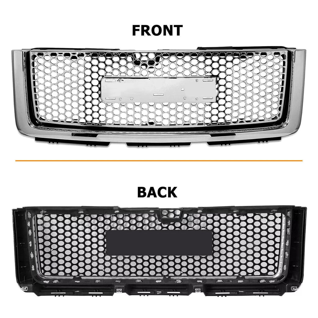 Front Upper Hood Grille for GMC Sierra 1500 Denali (2007-2013)
