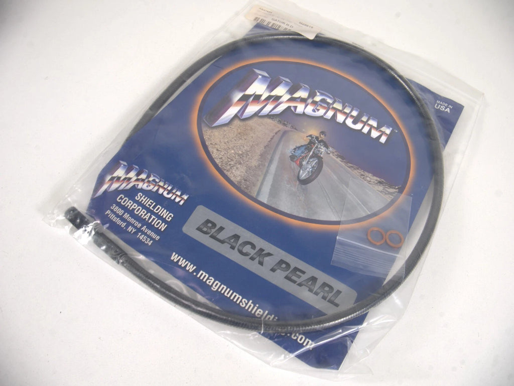 Magnum Black Pearl Upper Brake Line for Harley (180) 10mm 34 in.