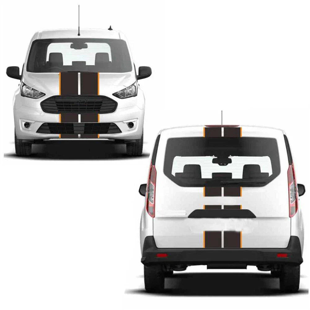 Black & Orange Vinyl Racing Stripe Decal Sticker for Car SUV Truck Van