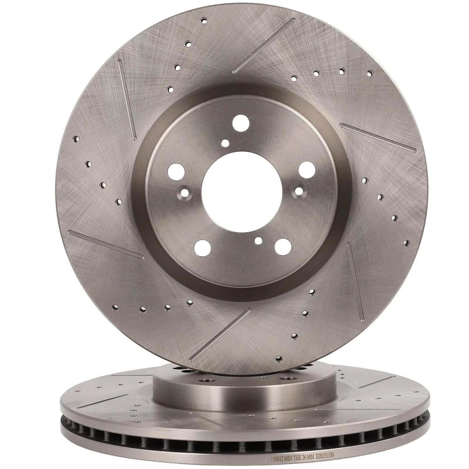 Front Drilled Slotted Brake Rotors for Acura MDX RLX ZDX (2010–2013)