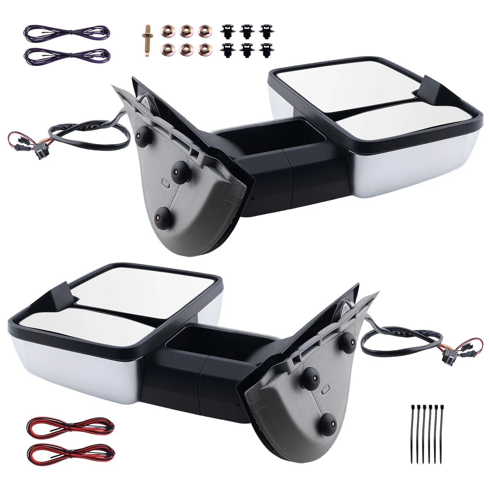 Chrome Tow Mirror for Tahoe/Yukon XL (2007–2013) Heated Power Signal