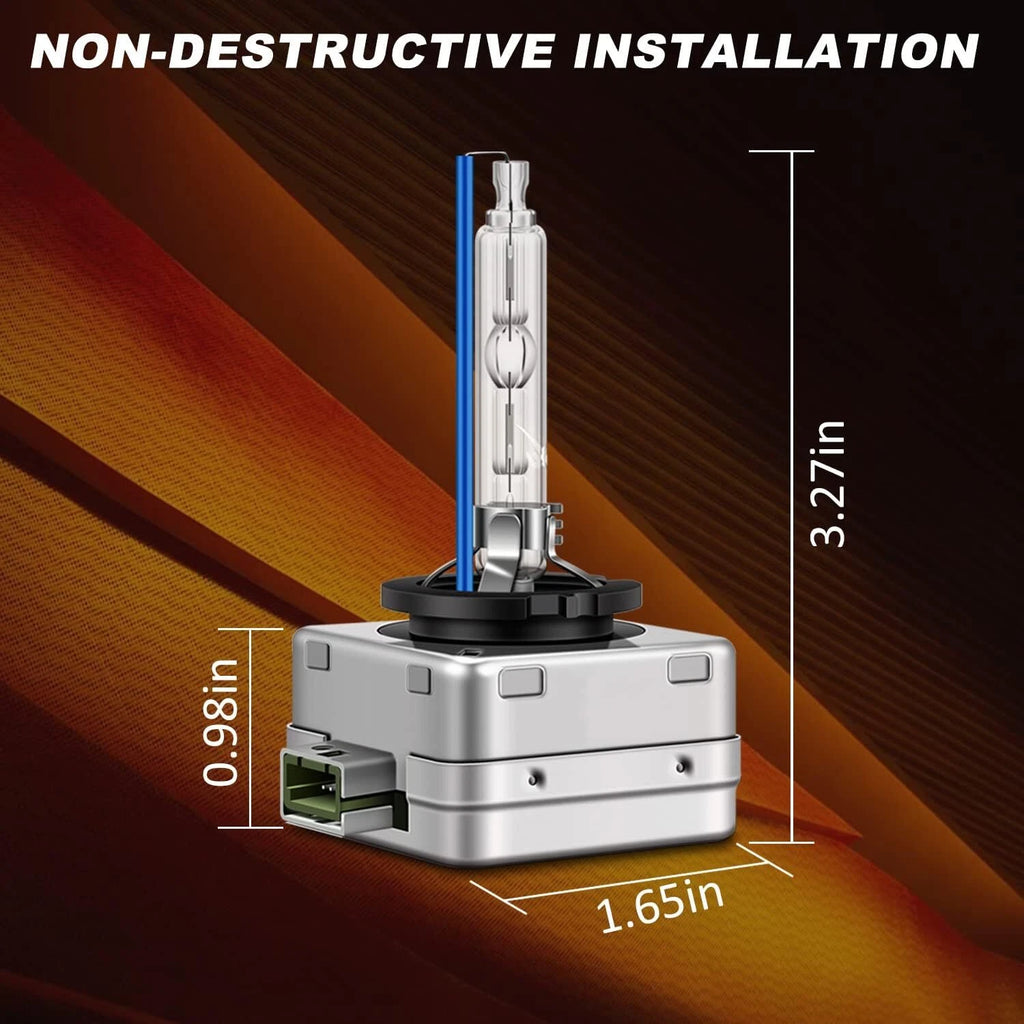 2X D3S 6000K HID Xenon Headlight Bulbs for OEM (42403, 42302, 66340, 66340HBI)