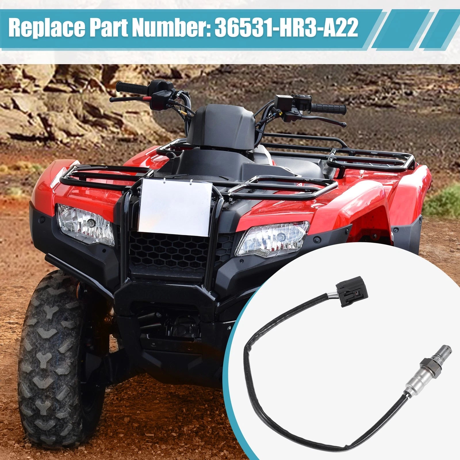 Oxygen Sensor for Honda TRX 420 (2007–2014) 36531-HR3-A22 Metal Rubber