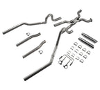 2.5" Dual Exhaust Straight Pipes for P71 Crown Vic (2004–2011) - Rolled Edge Tips