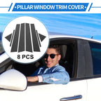 Door Pillar Window Trim for Hyundai Elantra 2017-2020 Carbon Fiber Black