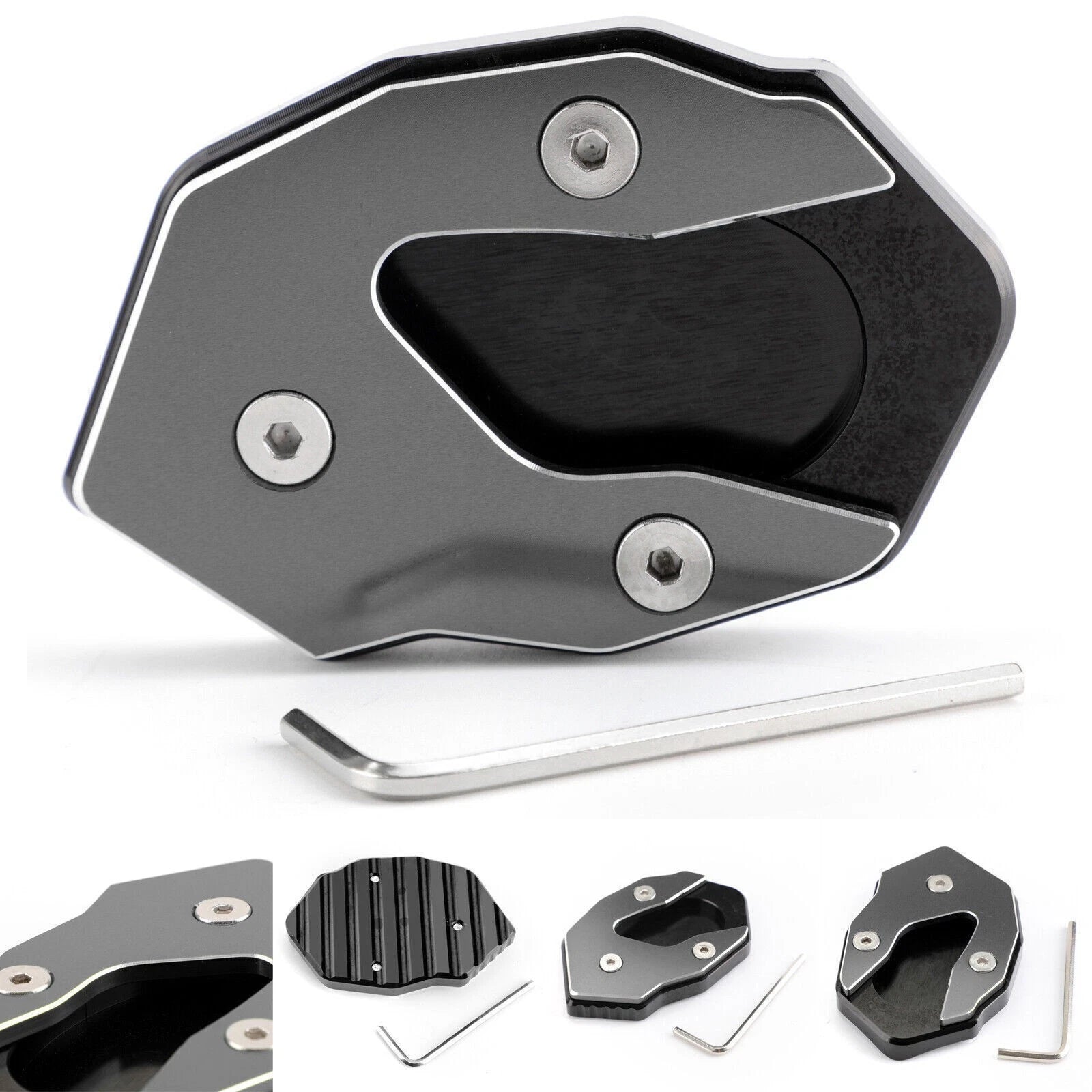 Kickstand Extension Pad for Kawasaki Versys-X 300 (2017–2018) Gray
