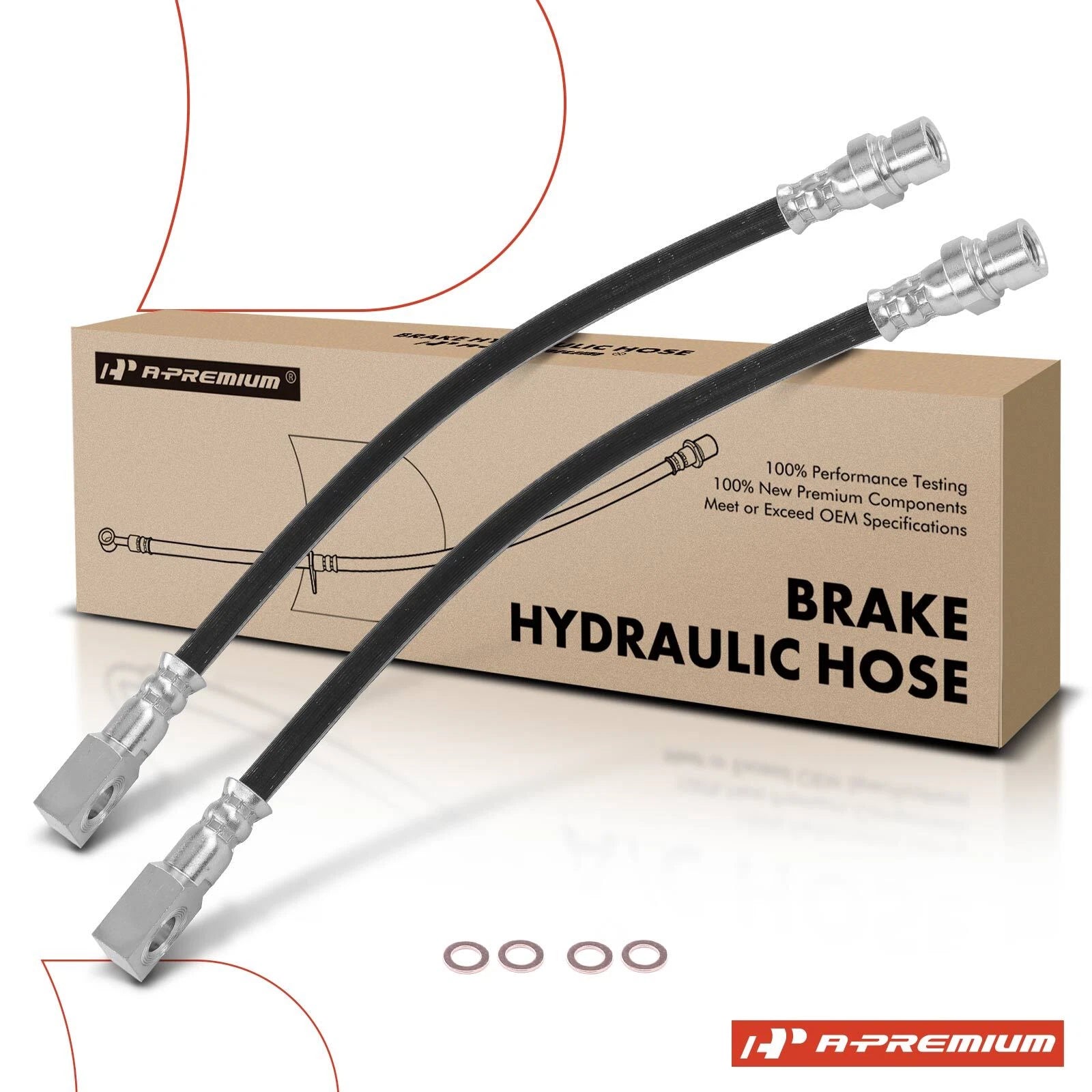 2X Rear Brake Hydraulic Hose for Mitsubishi Outlander (2005–2006)