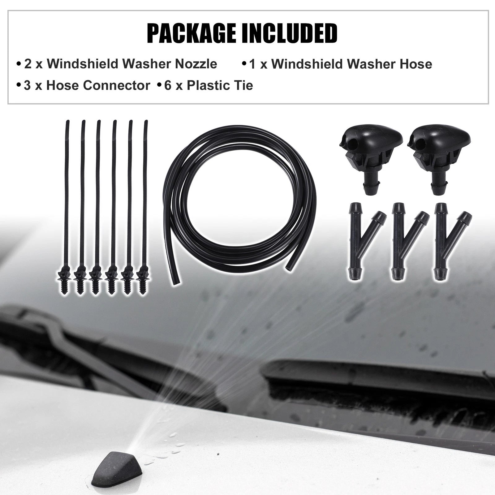 Set of 2 Windshield Washer Nozzles for Nissan Frontier (2005–2023) No.289313S500