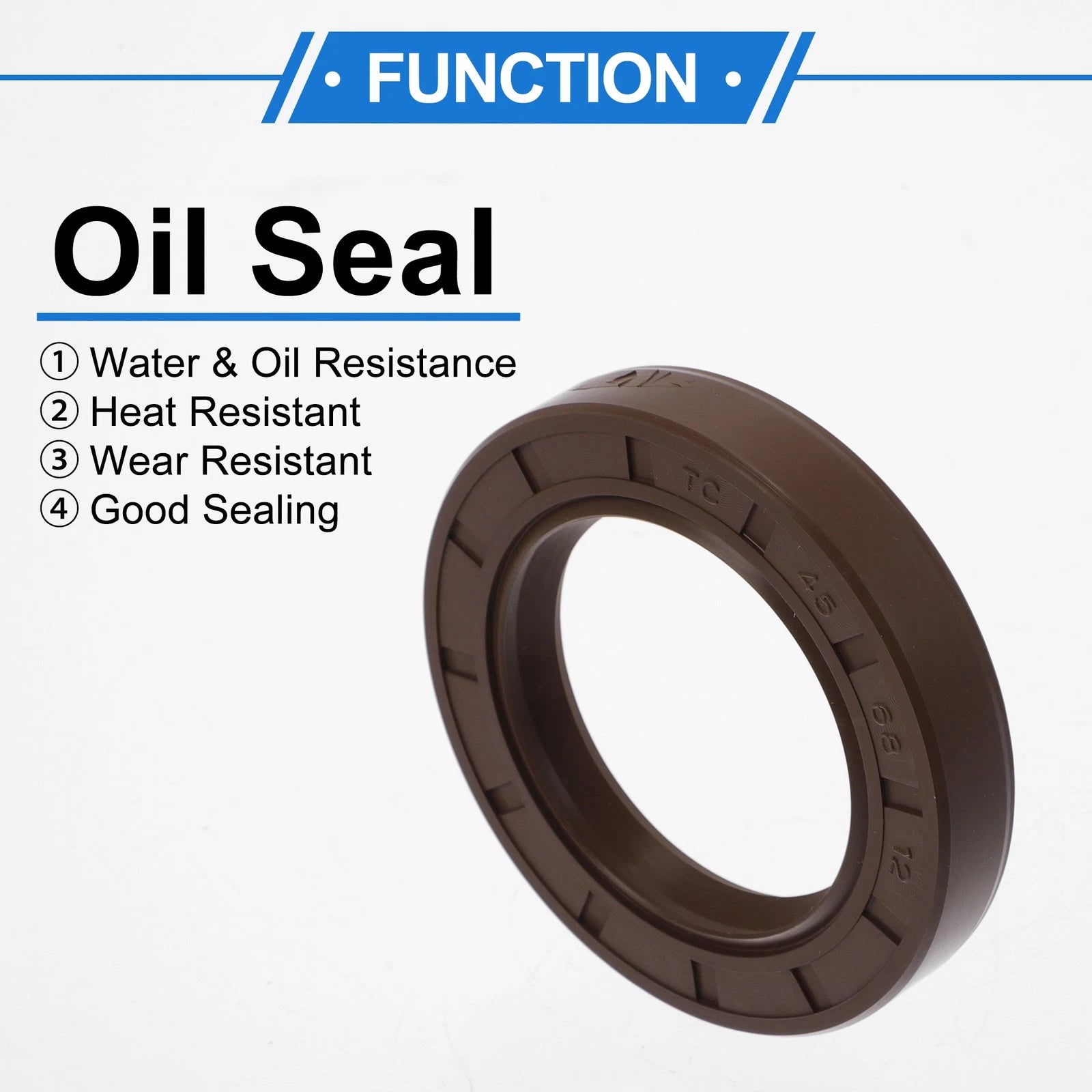 2X Oil Seal Rotary Shaft Seal FKM Rubber 45x68x12mm for Various Models