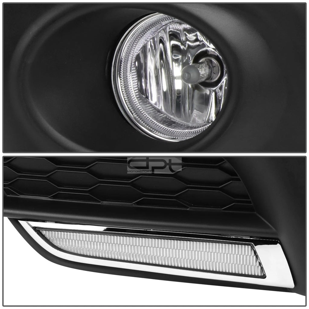 LED DRL Chrome Fog Lights Set for Honda Civic FC (2016–2017)