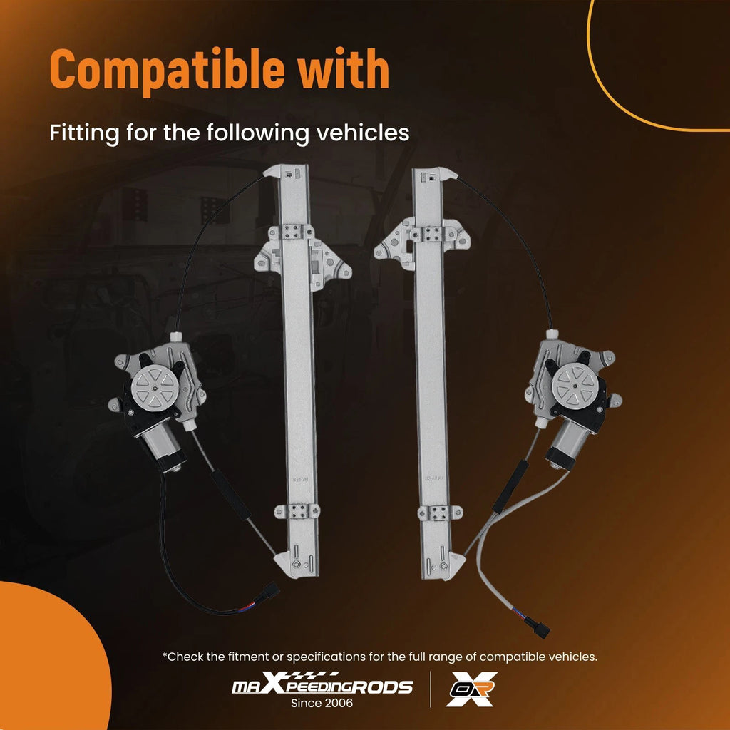 2X Power Window Regulator with Motor for Nissan Frontier Xterra (2005-2015)