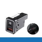 Port Socket for Nissan Sentra Altima Switch Button Convert USB-C PD USB-A QC3.0