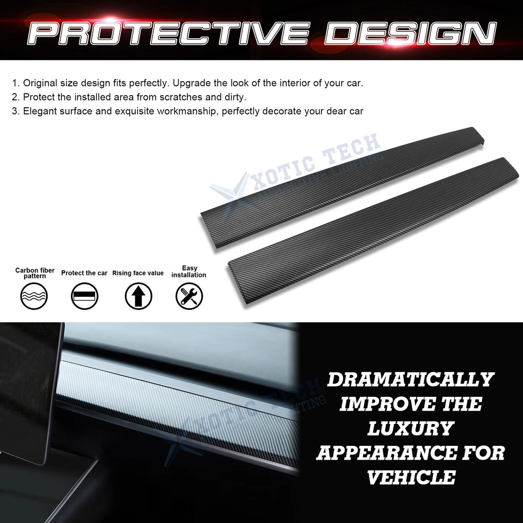 Carbon Fiber Dashboard Panel Cover for Tesla Model 3/Y (2017-2023)