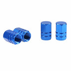 4Pcs Blue Universal Aluminum Wheel Tire Valve Caps for Car (Universal)