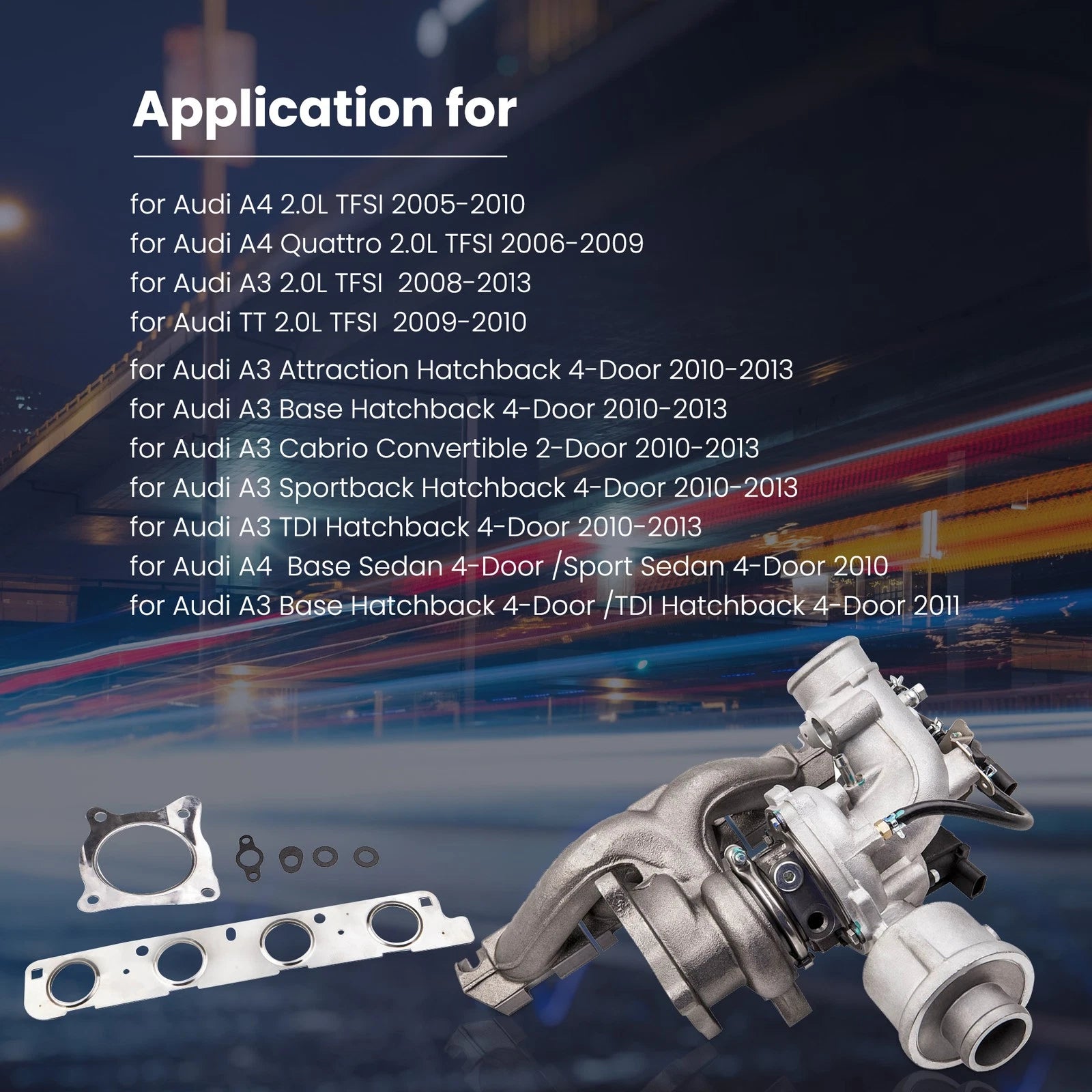 K03 Turbocharger for Audi A4 Quattro B7 A4 A6 2.0L TFSI (2005–2008)