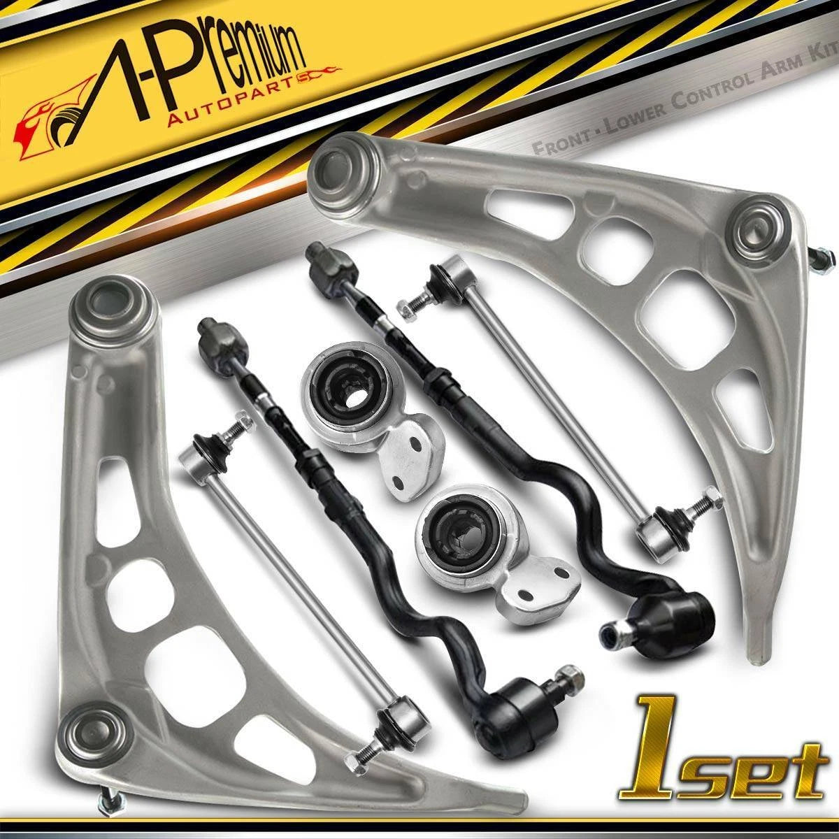 Set of 8 Front Lower Control Arm Sway Bar Links for BMW 325Ci 325i (2001–2006)
