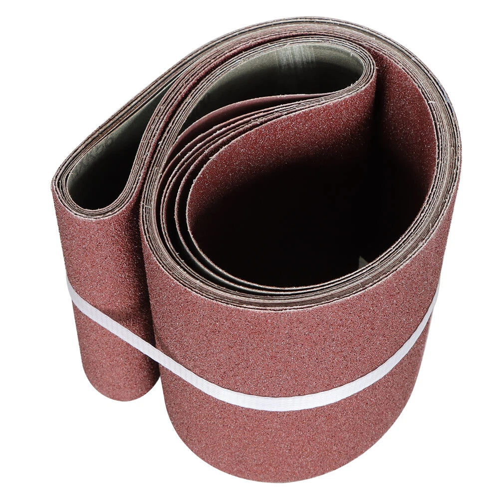 Set of 6 Sanding Belts for Belt Sander (60-400 Grit)