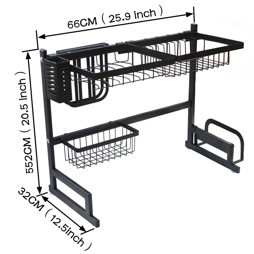 Stainless Steel Dish Rack with Cutlery Holder for Kitchen (2023)