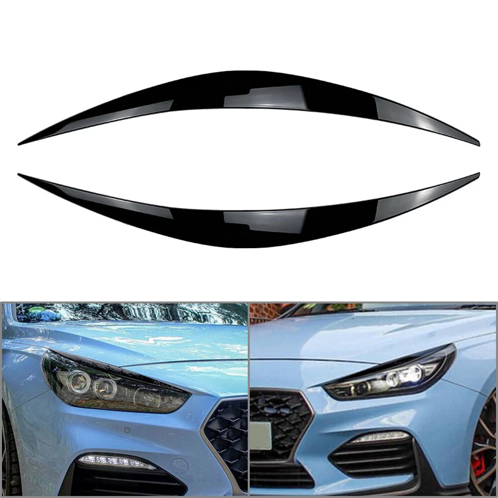 1 Pair Headlight Eyelid Eyebrow Trims for Hyundai i30 i30N (2017–2020)