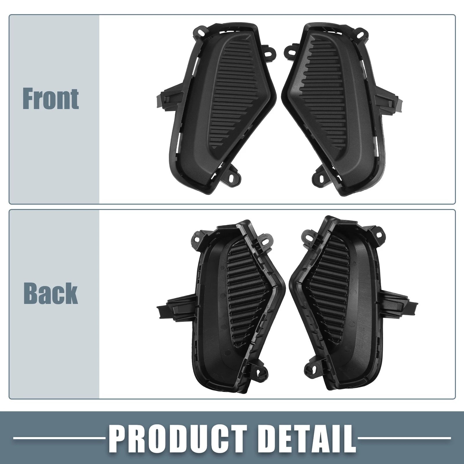 Set of 2 Fog Light Grille Covers for Toyota RAV4 (521280R150, 521270R150)