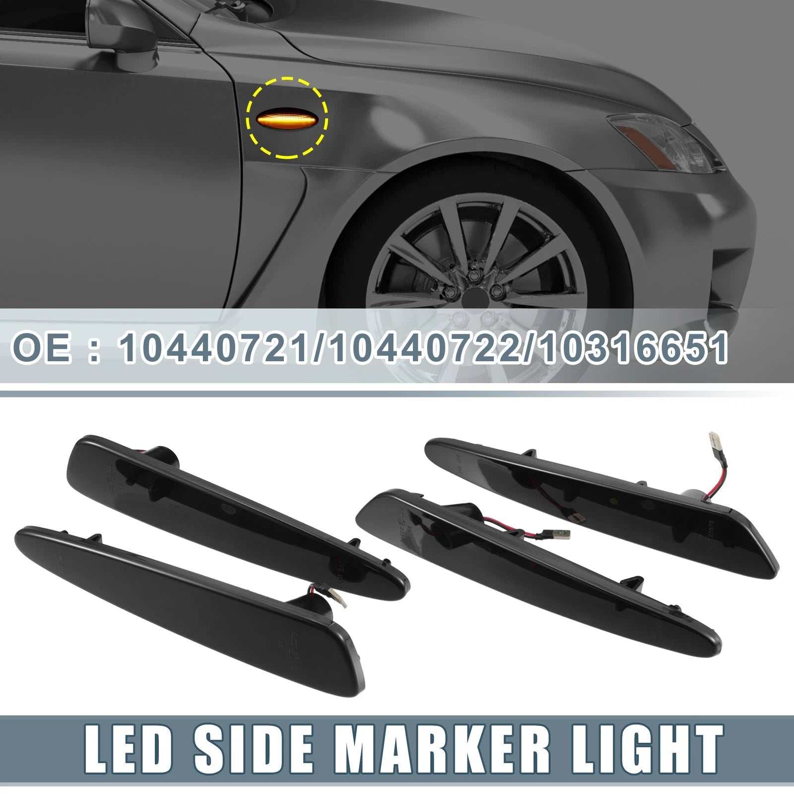 2X LED Turn Signal Lights for Chevy (No.10440721)