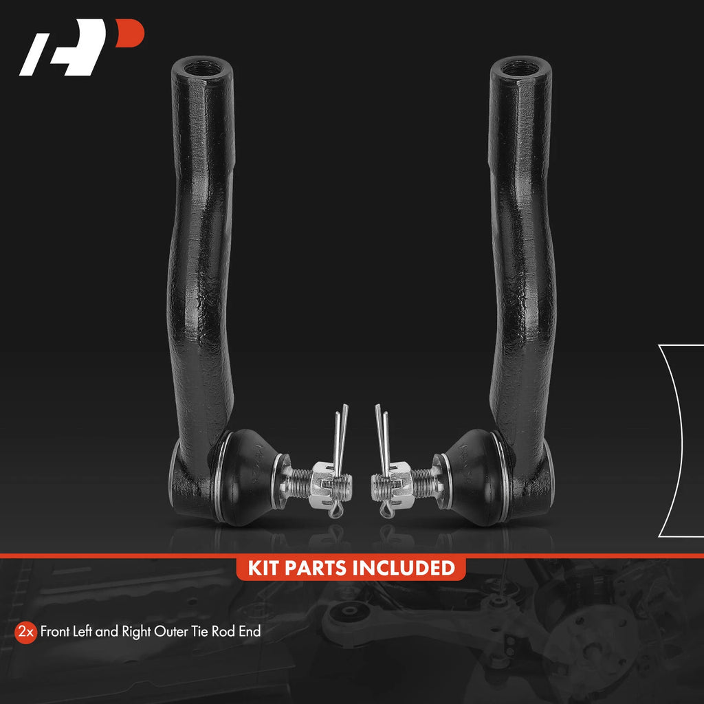 2X Front Outer Tie Rod Ends for Honda Crosstour (2012-2015)